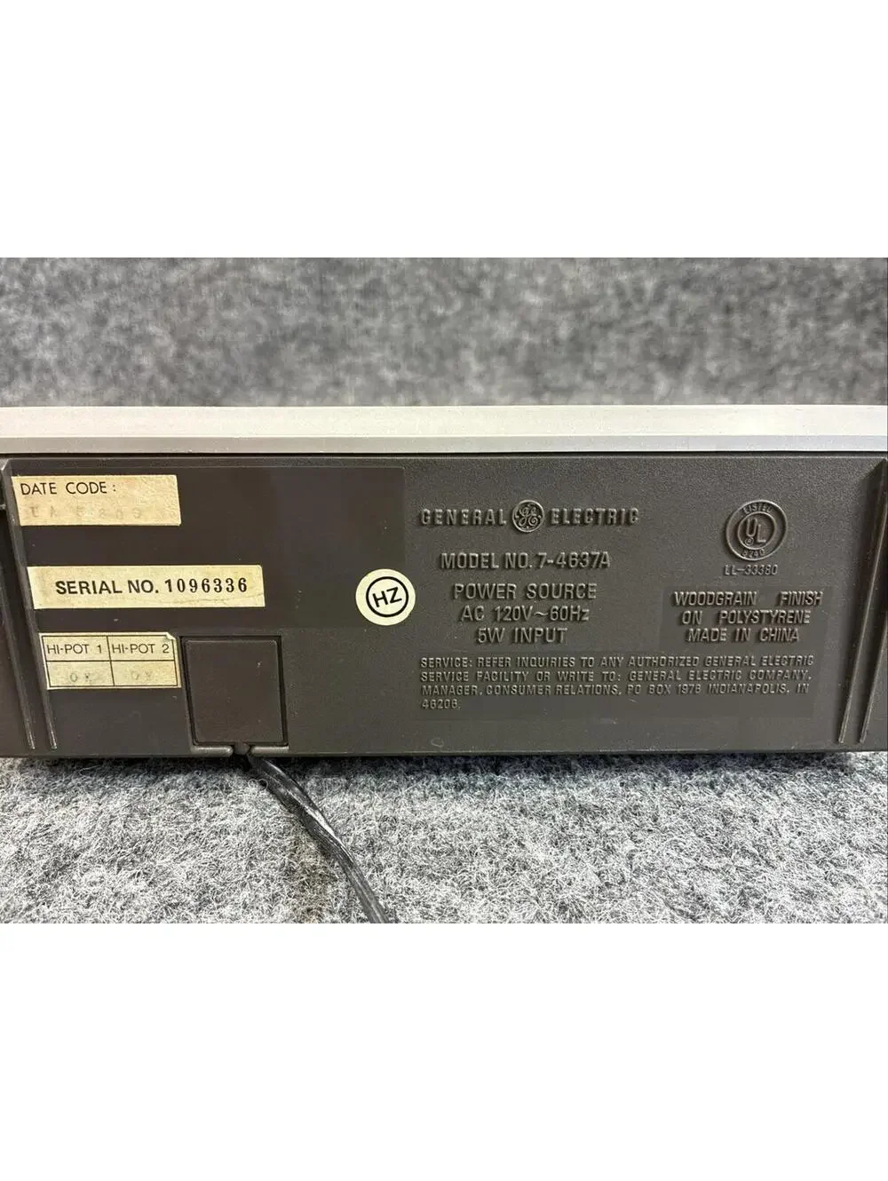 GENERAL ELECTRIC Select Styling 2 Wake Time Digital Clock Radio Model 7-4637A